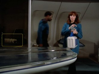 Sonobuoy case used as a prop in the TNG episode "Encounter at Farpoint".