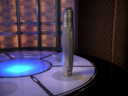 Sonobuoy case used as a prop in the TNG episode "The Ensigns of Command".