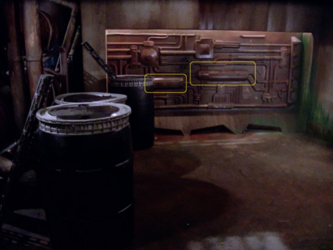 Sonobuoy cases used as set detailing in the TNG episode "Too Short a Season".