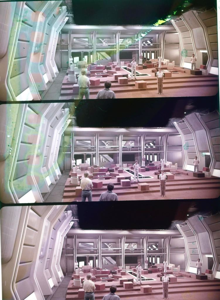 A series of behind-the-scenes test photos from Sep.-Oct. 1978 of the Recreation Deck set during the filming of Star Trek: The Motion Picture (Image: Louise Stange-Wahl).